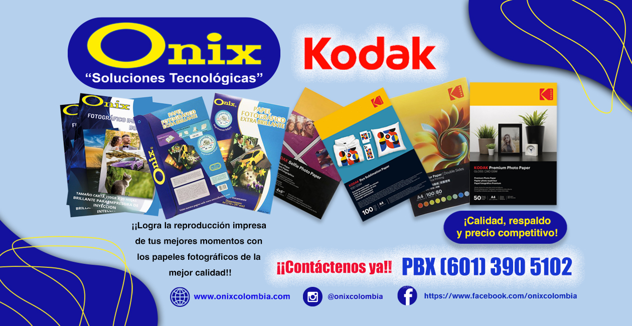 Papeles fotográficos Kodak y Onix